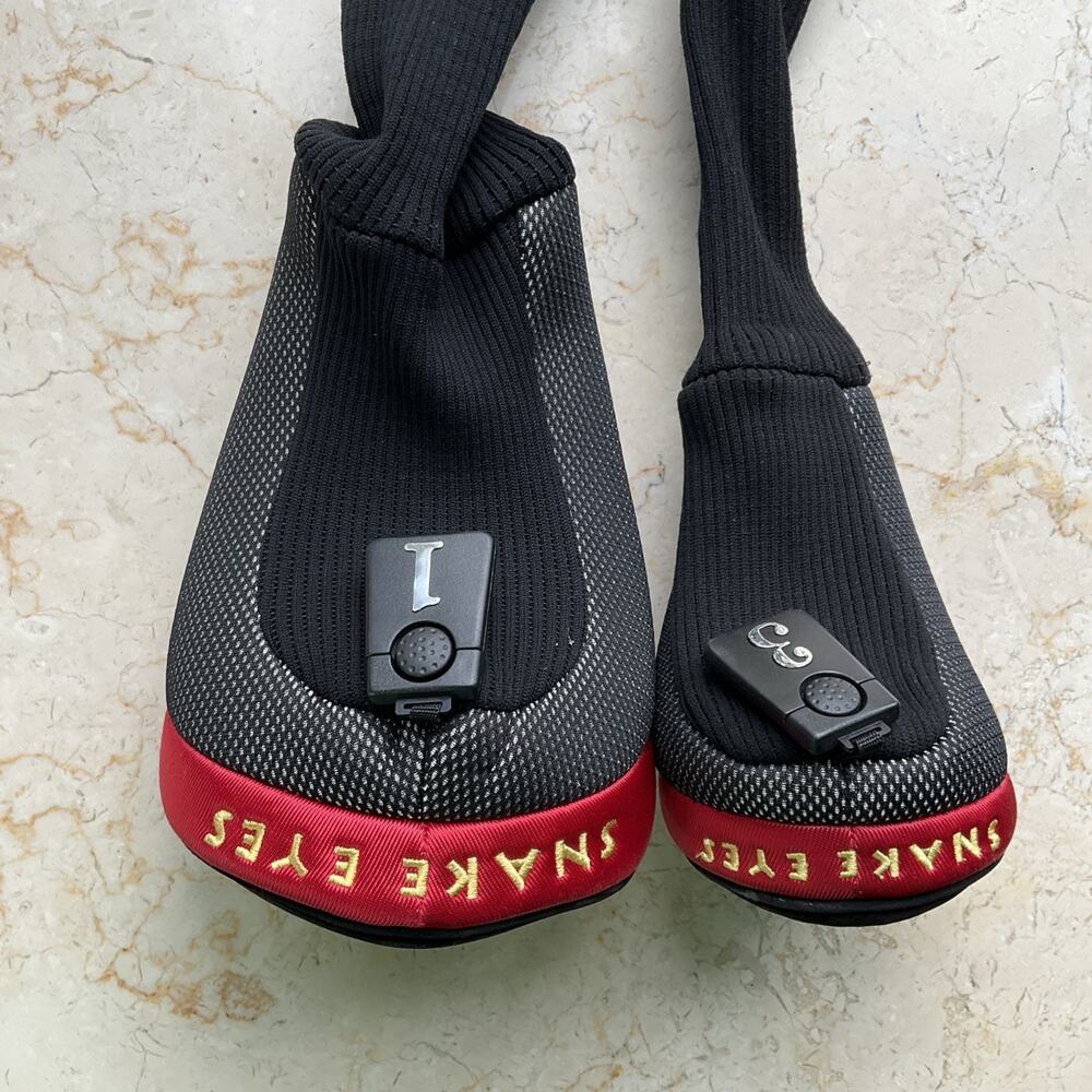 Snake Eyes Power Link 1 Driver & 3 wood Golf Head Covers Black Red Gold FLAWS - Picture 4 of 11